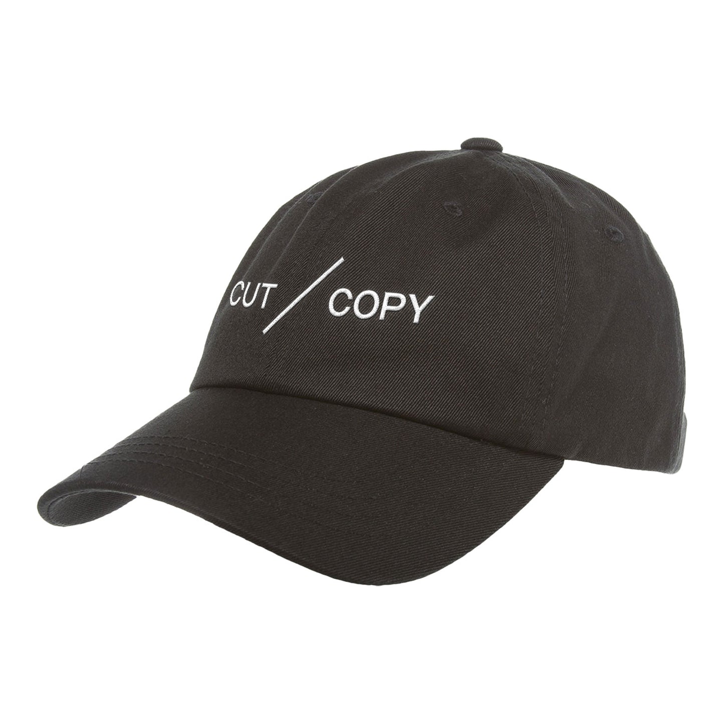 Cut Copy Black Dad Hat – Logo Minimal Adjustable Cap